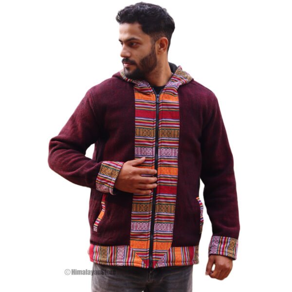 himachali jacket maroon