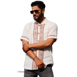 Kurta Style - Pure Cotton Shirt - White