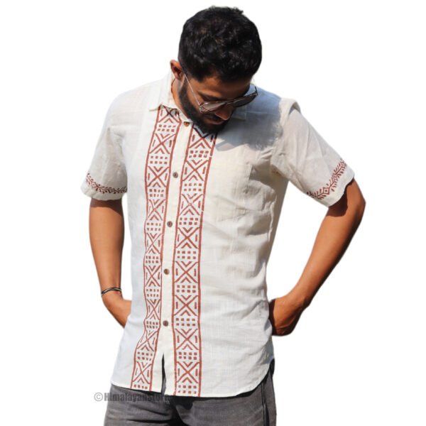 Kurta Style - Pure Cotton Shirt - White - Image 2
