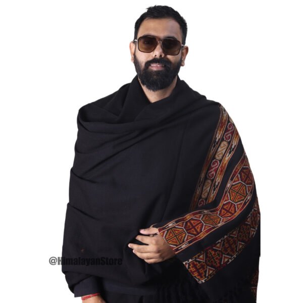 Himachali Design Yak Wool Shawl - Image 5