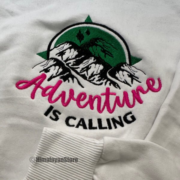 Adventure is Calling Unisex Embroidered Sweatshirt - Image 10