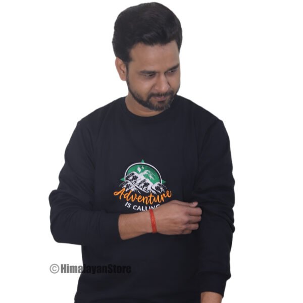Adventure is Calling Unisex Embroidered Sweatshirt - Image 4
