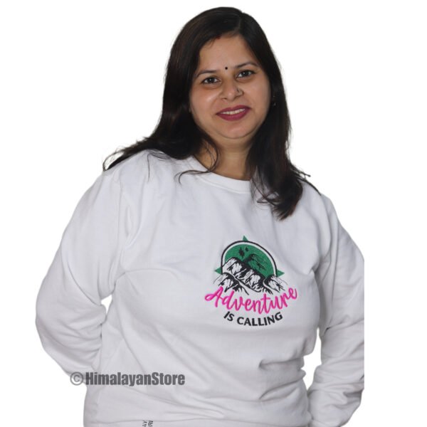 Adventure is Calling Unisex Embroidered Sweatshirt - Image 3