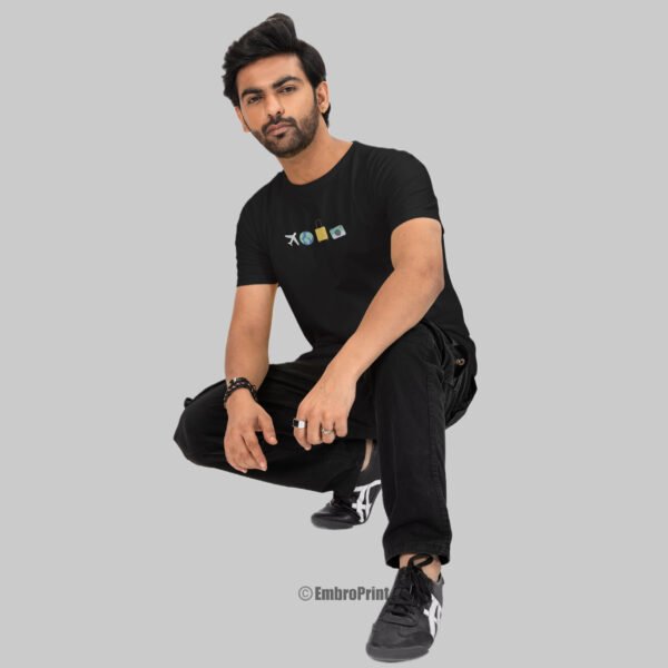 Travel Essentials Embroidered Oversized Unisex Tshirt - Image 6