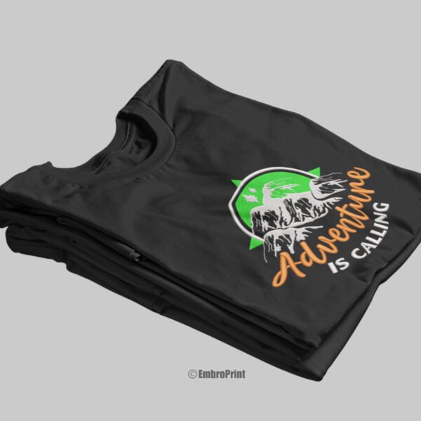 Adventure is Calling Embroidered Oversized Unisex Tshirt - Image 2