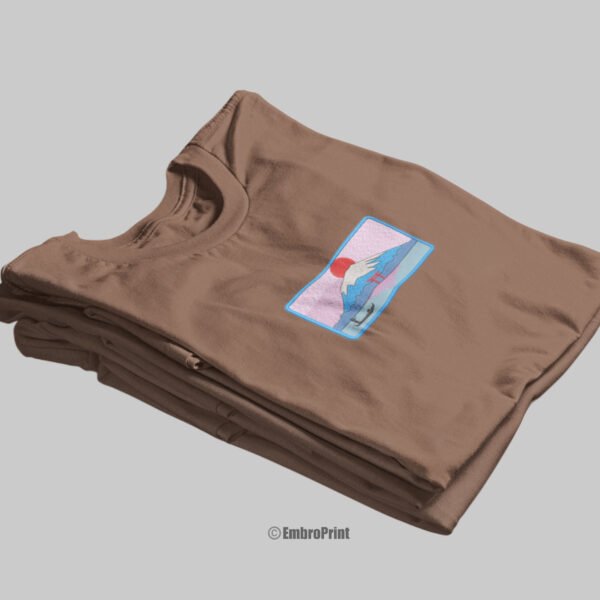 Mount Fuji Embroidered Oversized Unisex Tshirt - Image 2