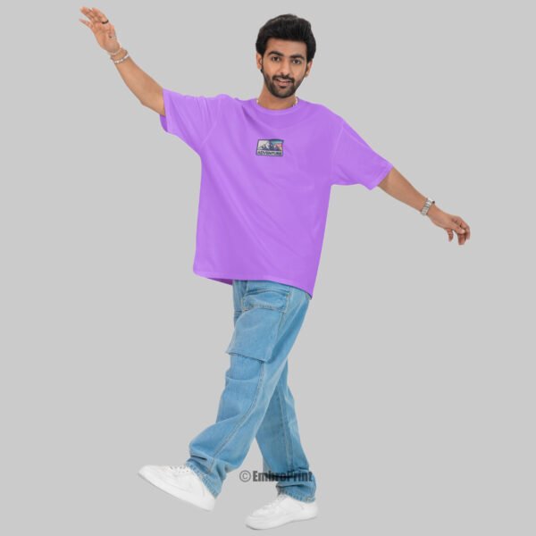 Adventure Awaits Embroidered Oversized Unisex Tshirt - Image 6