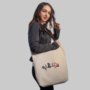 More Espresso Embroidered Canvas Tote Bags Bulk Shopping Bag for Crafts, Reusable Grocery Bag, 14 X 16 Inch