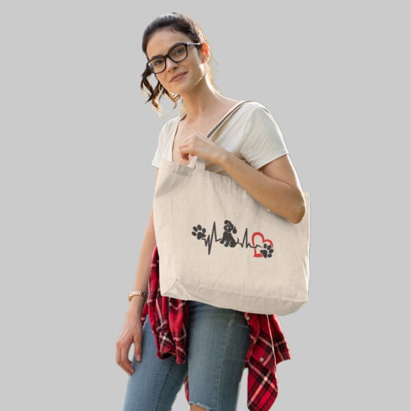 More Espresso Embroidered Canvas Tote Bags Bulk Shopping Bag for Crafts, Reusable Grocery Bag, 14 X 16 Inch - Image 4