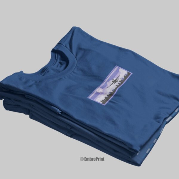 Airplane and SkyScrapers Embroidered Oversized Unisex Tshirt - Image 2