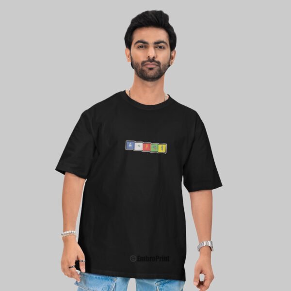 Ladakh Flag Embroidered Oversized Unisex Tshirt - Image 4
