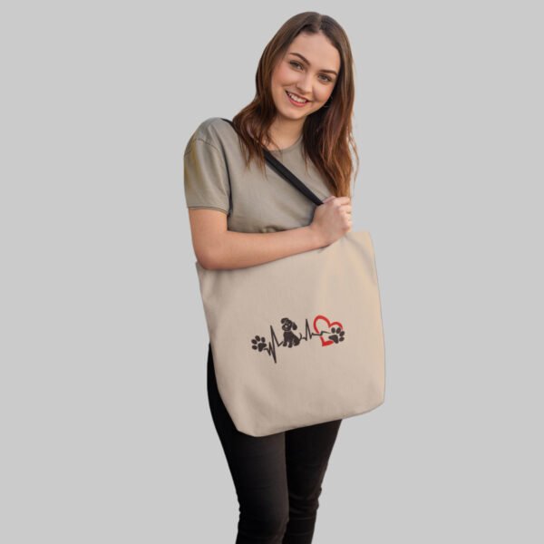 More Espresso Embroidered Canvas Tote Bags Bulk Shopping Bag for Crafts, Reusable Grocery Bag, 14 X 16 Inch - Image 6
