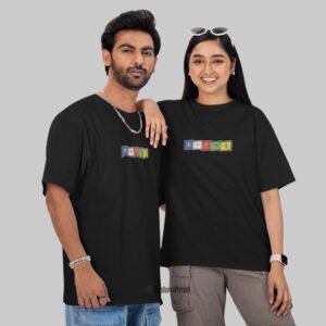 Ladakh Flag Embroidered Oversized Unisex Tshirt