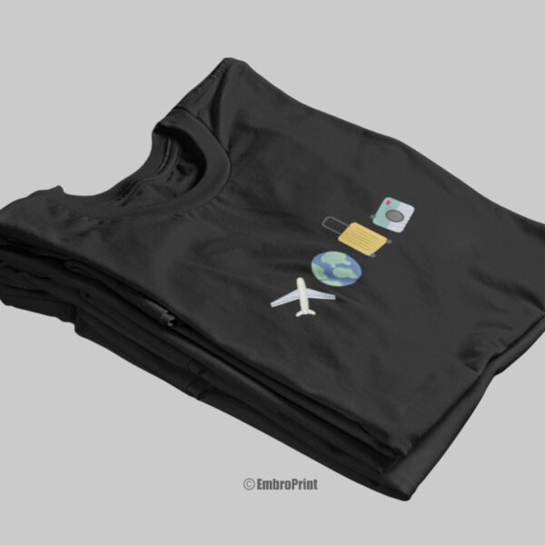 Travel Essentials Embroidered Oversized Unisex Tshirt - Image 2