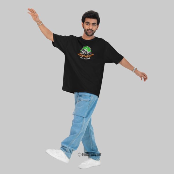 Adventure is Calling Embroidered Oversized Unisex Tshirt - Image 8