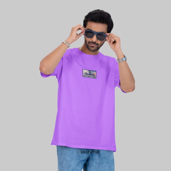 Adventure Awaits Embroidered Oversized Unisex Tshirt - Image 4