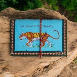 Save Tiger Handmade Diary - Vintage Diary Notebook With Thread Closure