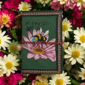 Honey Bee Awareness Handmade Diary - Vintage Diary Notebook With Thread Closure